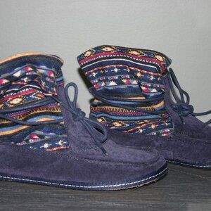 K9 by Rocket Dog Booties  Navy & Aztec pattern Women's Size 9